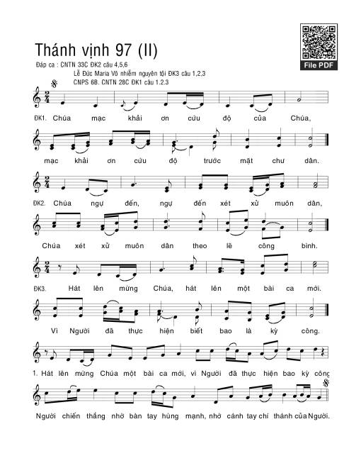 Thánh Vịnh 97, Chúa Nhật 28C Thường Niên