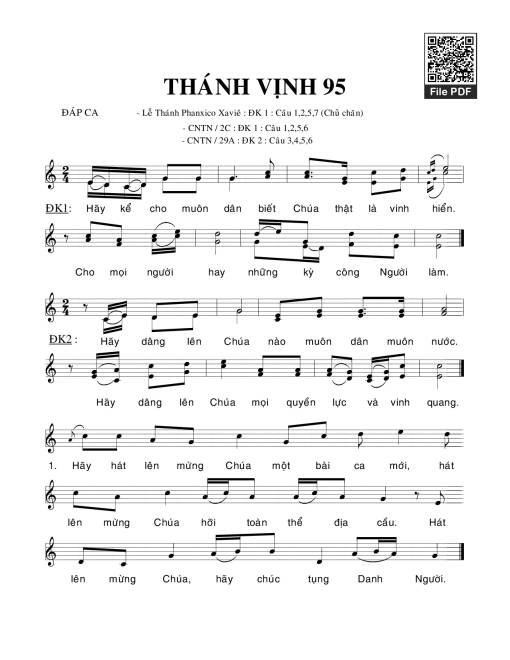 Thánh Vịnh 95, Chúa Nhật 29A Thường Niên