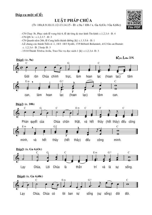 Thánh Vịnh 18, Chúa Nhật 3C Thường Niên