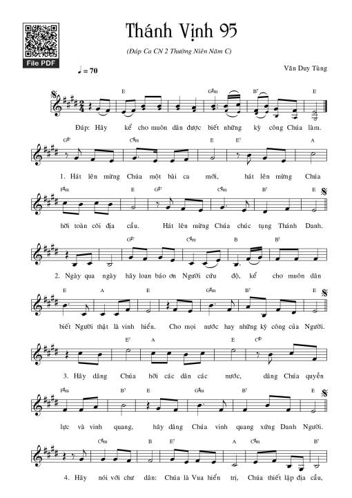 Thánh Vịnh 95, Chúa Nhật 2C Thường Niên