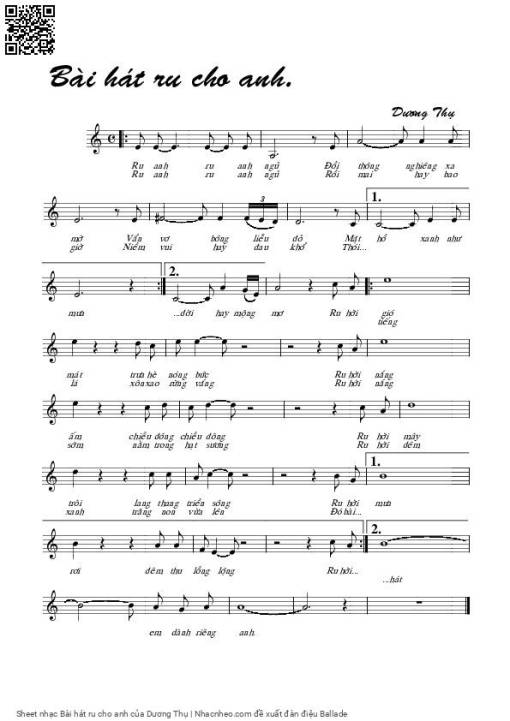 Bài hát ru cho anh