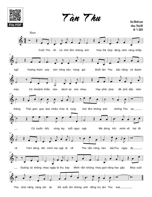 Tàn Thu - Thảo Hồ