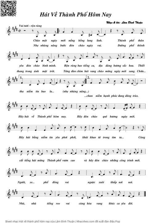 Hát về thành phố hôm nay