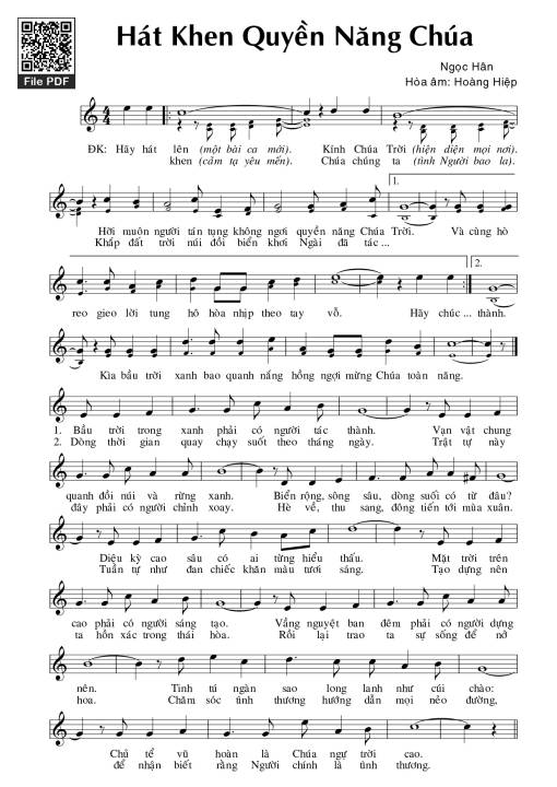 Hát Khen Quyền Năng Chúa