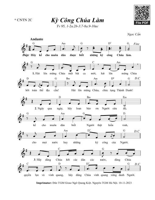 Thánh Vịnh 95, Kỳ Công Chúa Làm