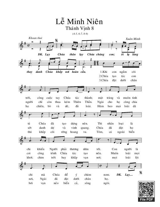 Thánh Vịnh 8, Lễ Minh Niên