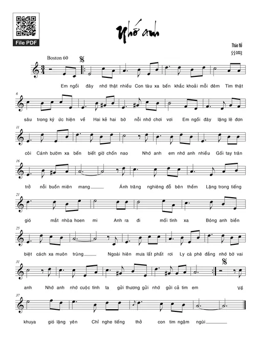 Nhớ anh - Thảo Hồ