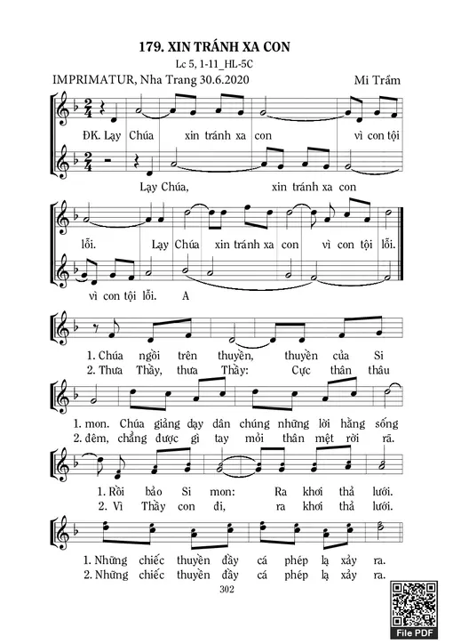 Sheet nhạc PDF bài Xin Tránh Xa Con