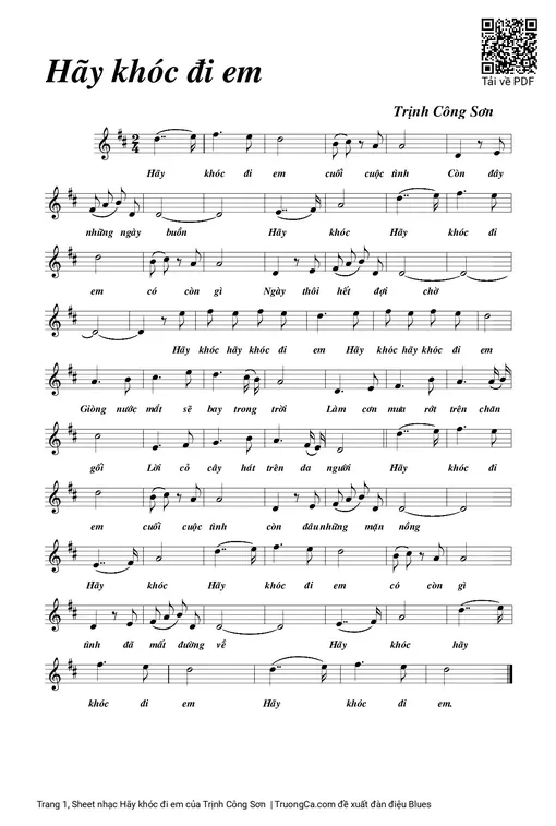 Hãy khóc đi em - Trịnh Công Sơn