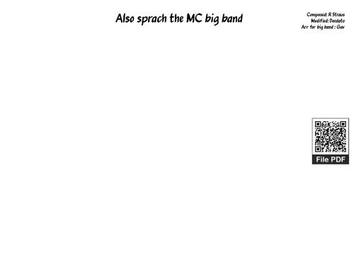 Sheet nhạc PDF bài Also sprach the MC big band Piano