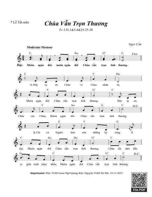 Thánh Vịnh 135, Chúa Vẫn Trọn Thương