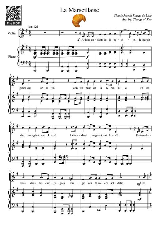 La Marseillaise Piano