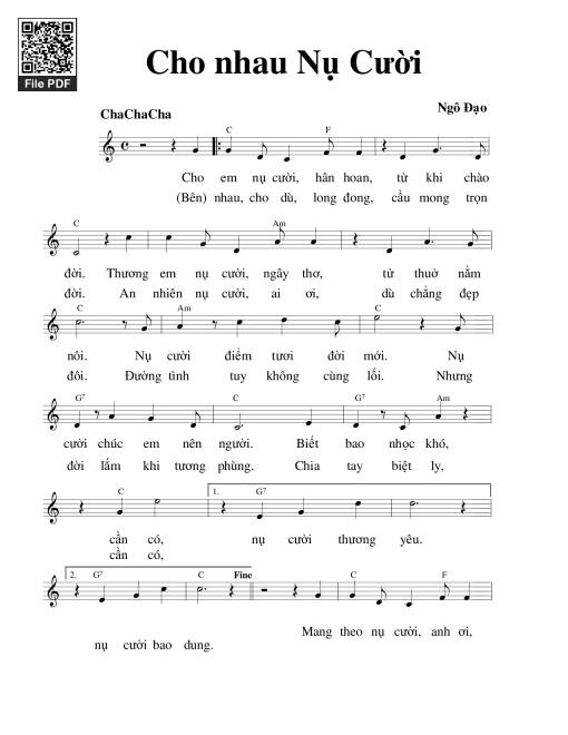 Cho nhau nụ cười