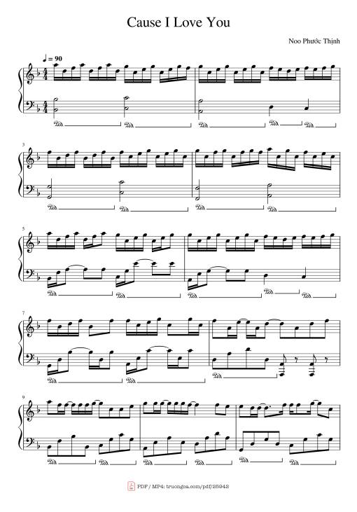 Cause I Love You Piano