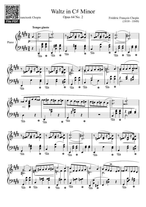 Waltz in C♯ Minor Piano