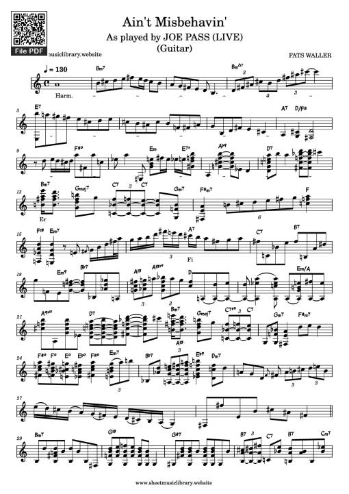 Ain't Misbehavin - FATS WALLER