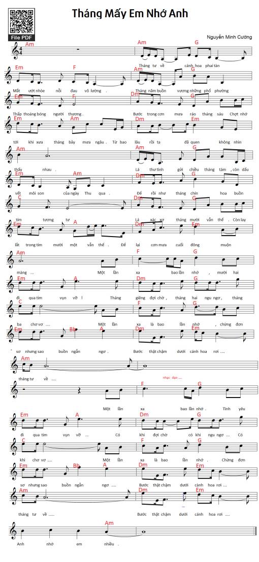 Tháng mấy em nhớ anh