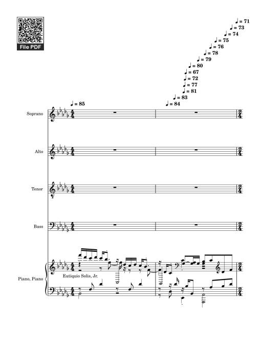 Sheet nhạc PDF bài Damgo Man Lang – Eutiquio Solis, Jr. Damgo man lang Piano