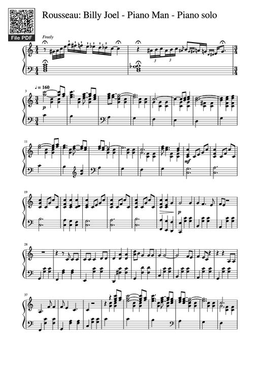Rousseau: Billy Joel - Piano Man - Piano solo