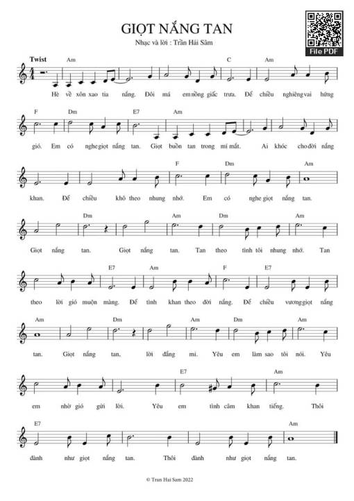 Giọt nắng tan - Trần Hải Sâm