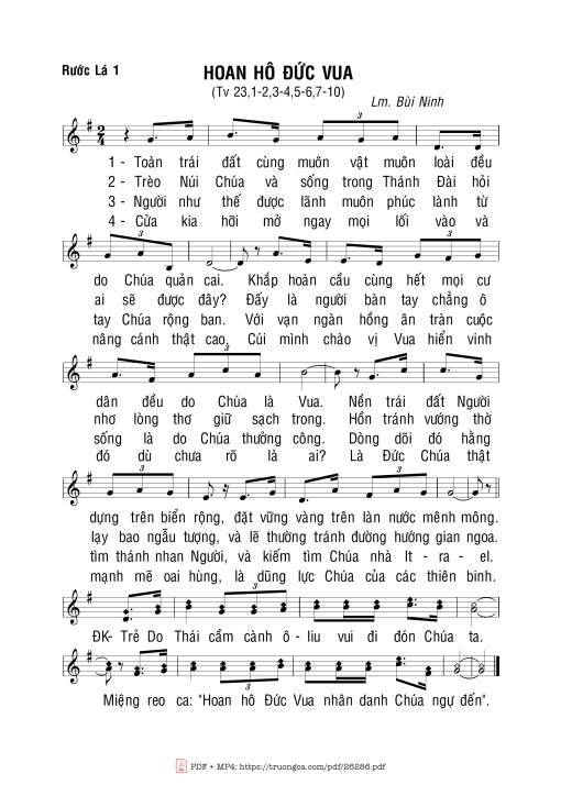 Thánh Vịnh 23, Hoan Hô Đức Vua