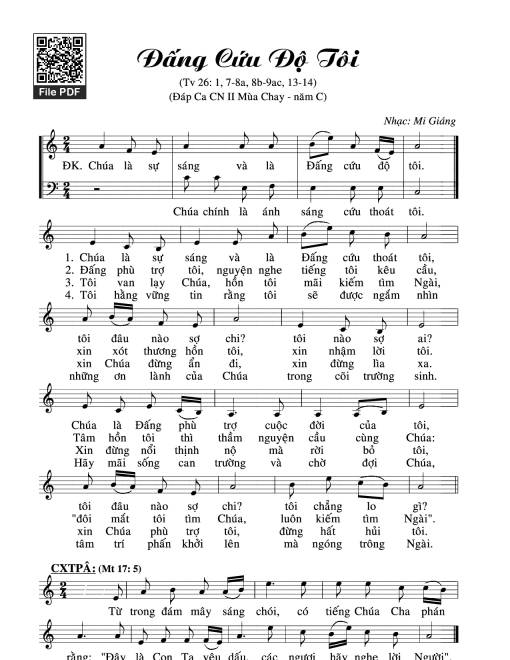 Thánh Vịnh 26, Đấng Cứu Độ Tôi