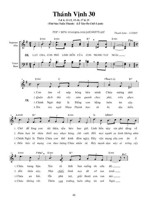 Thánh Vịnh 30, Thứ Sáu Tuần Thánh