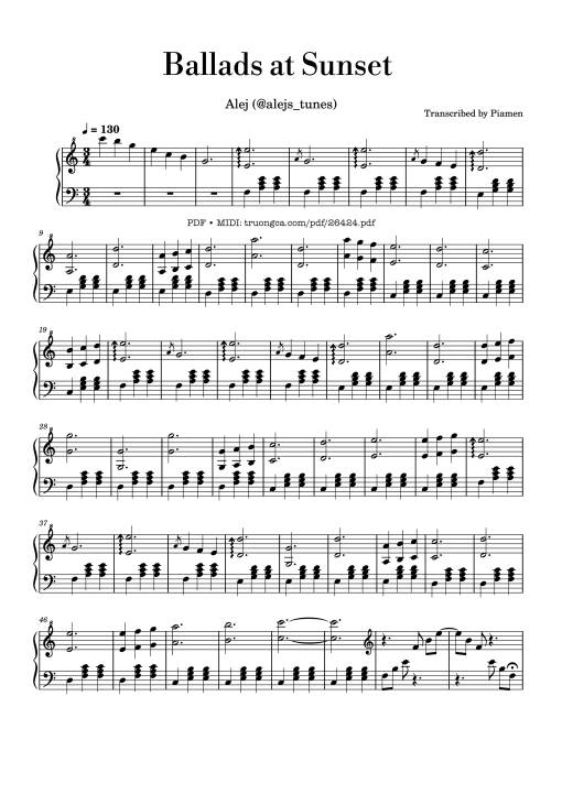 Ballads at Sunset Piano