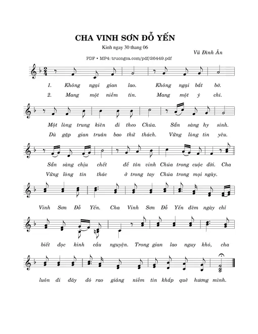 Cha Vinh Sơn Đỗ Yến (30.06)