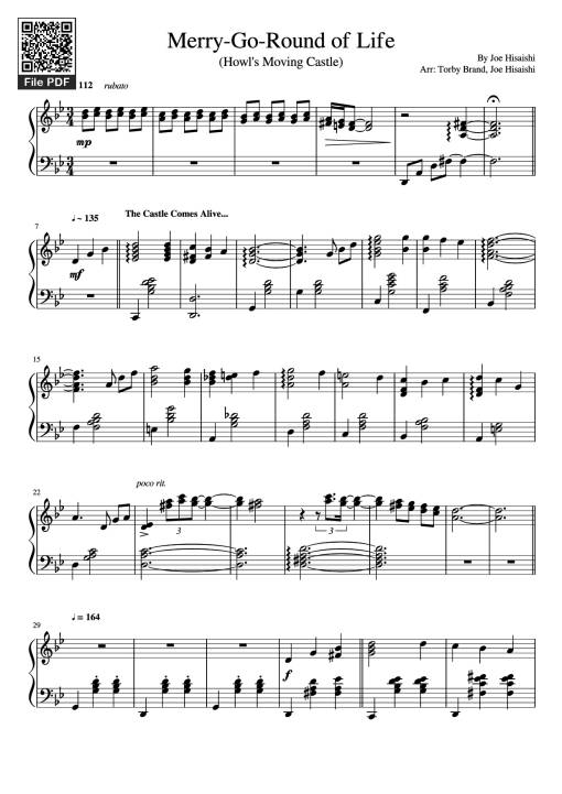 Merry-Go-Round of Life Piano