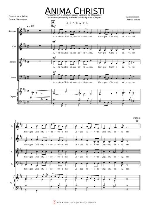 ANIMA CHRISTI - Compositionem