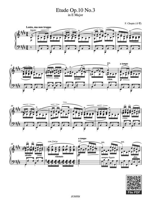 Etude Op.10 No.3 in E Major