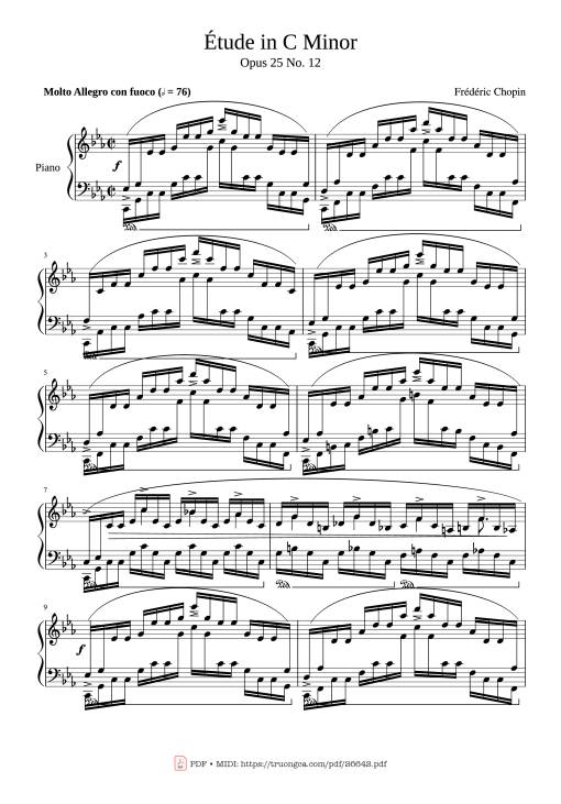 Etude in C Minor Piano