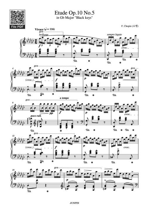 Etude Op.10 No.5 in Gb Major 