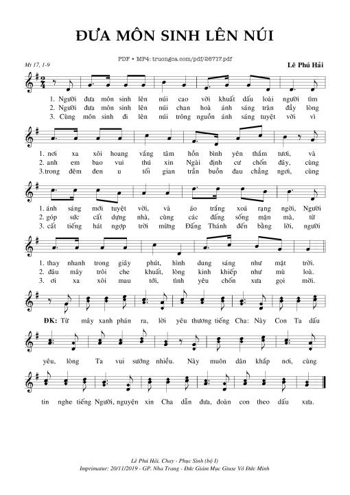 Đưa Môn Sinh Lên Núi