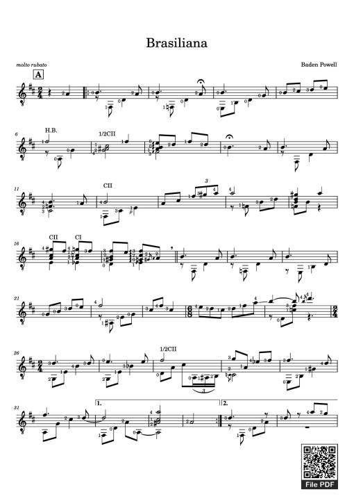 Brasiliana Guitar TAB