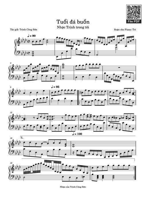 Tuổi đá buồn Piano