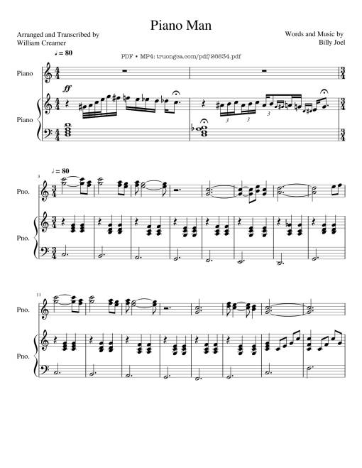 Piano Man (Vocal-Piano)