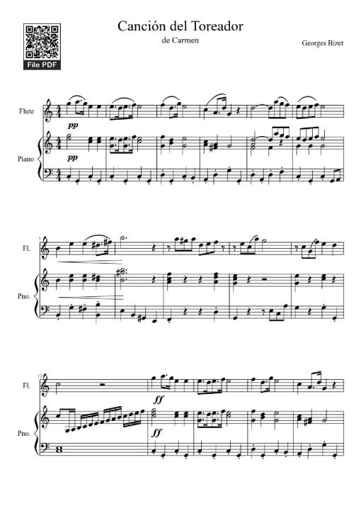 Canción del Toreador Piano