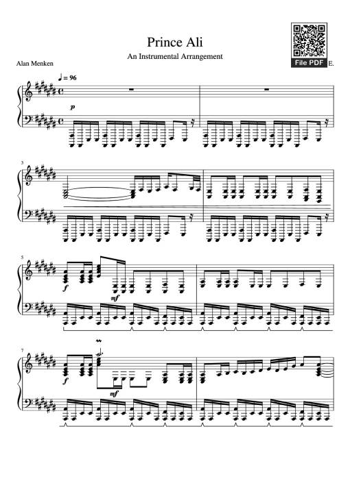 Prince Ali Piano - F.I.R.E