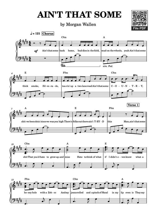 AIN'T THAT SOME Piano