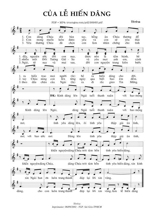 Của Lễ Hiến Dâng