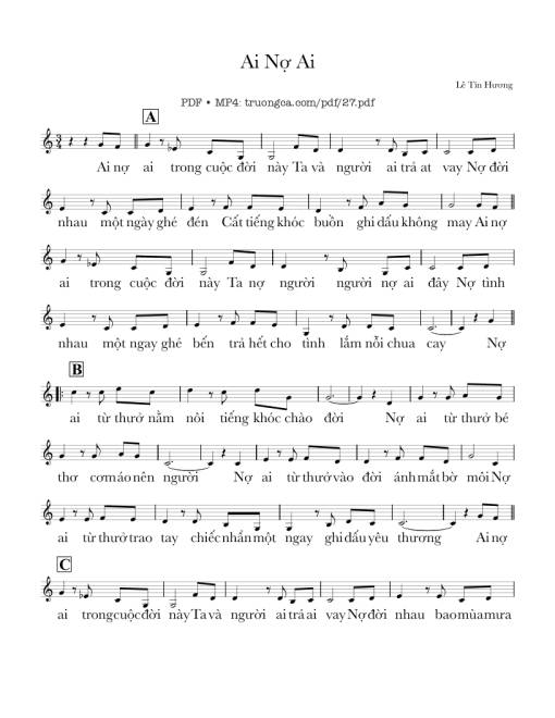 Ai nợ ai - Lê Tín Hương