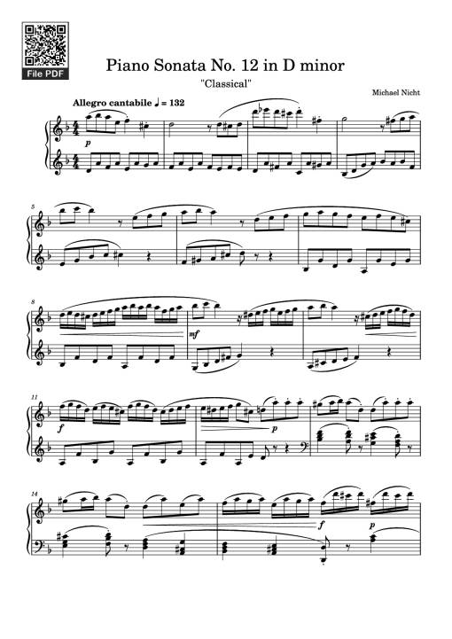 Piano Sonata No. 12 in D minor