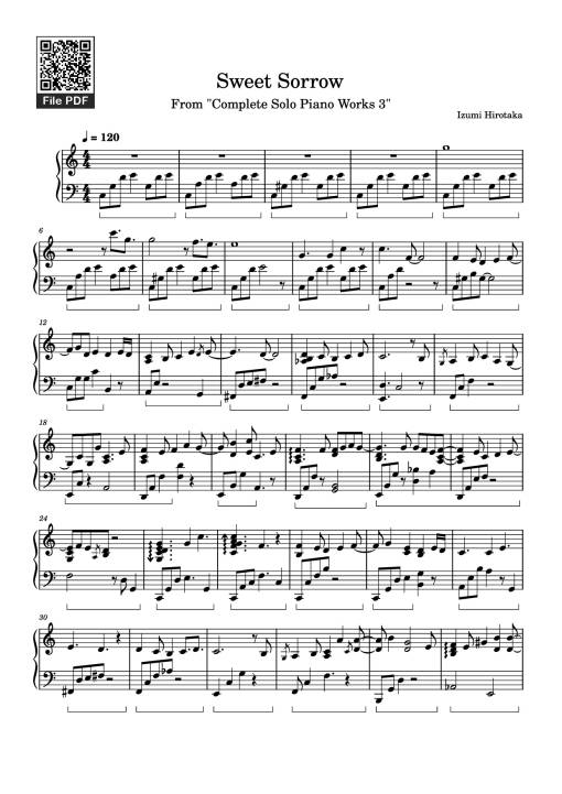 Sweet Sorrow Piano