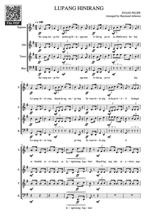 LUPANG HINIRANG - JULIAN FELIPE