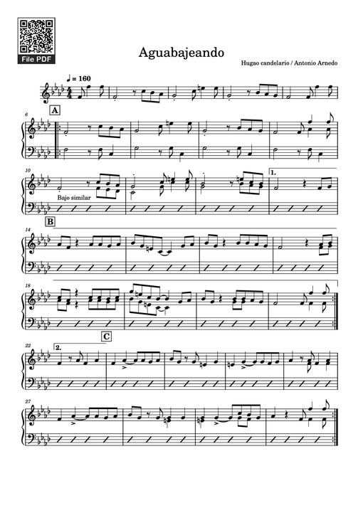 Aguabajeando Piano - Hugao Candelario / Antonio Arnedo