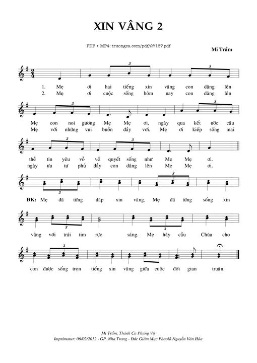 Xin Vâng 2 - Mi Trầm