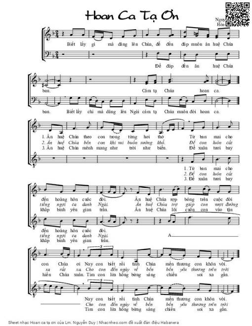 Hoan ca tạ ơn - Lm. Nguyễn Duy