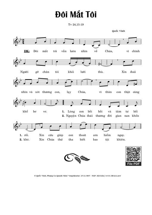 Đôi Mắt Tôi - Quốc Vinh